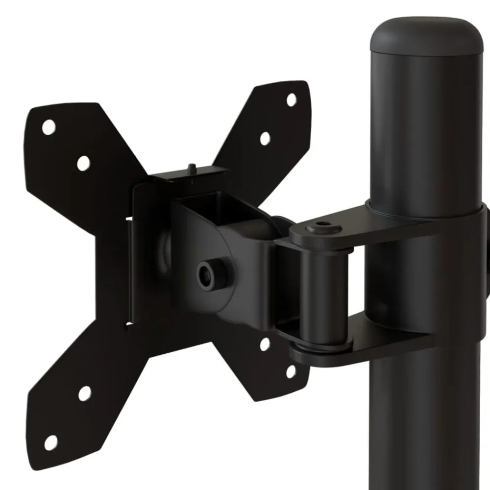vidaXL Electrónica-Soporte para monitor acero negro VESA 75/100 mm