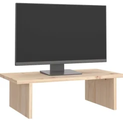 vidaXL Soporte para monitor madera maciza de pino 50x27x15 cm Natural Hot