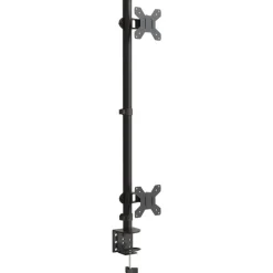 vidaXL Electrónica-Soporte para monitor doble acero negro VESA 75/100 mm