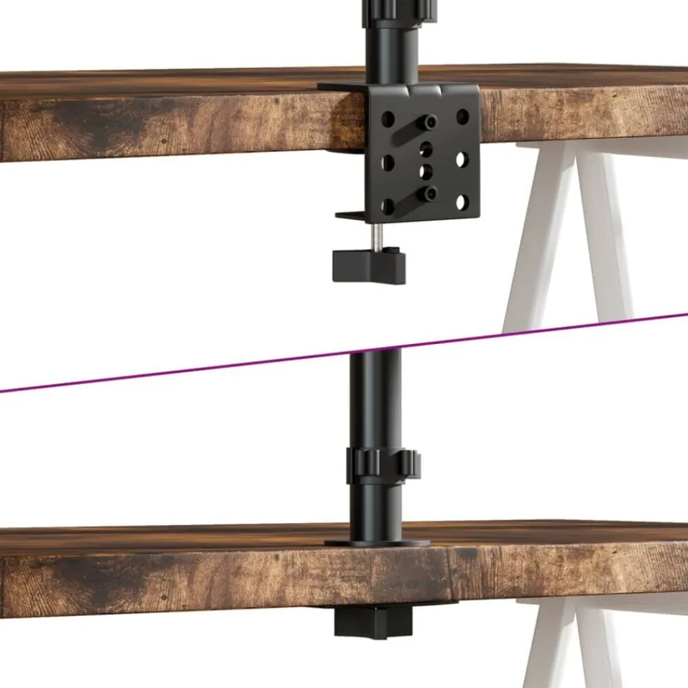 vidaXL Electrónica-Soporte para monitor doble acero negro VESA 75/100 mm