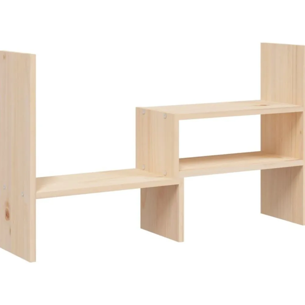 vidaXL Soporte para monitor madera maciza de pino (39-72)x17x43 cm Natural Hot