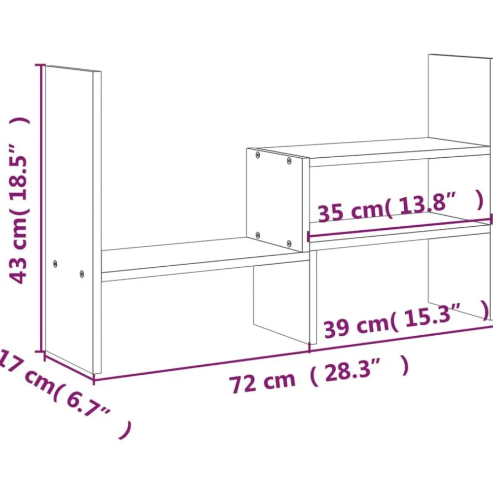 vidaXL Soporte para monitor madera maciza de pino (39-72)x17x43 cm Natural Hot