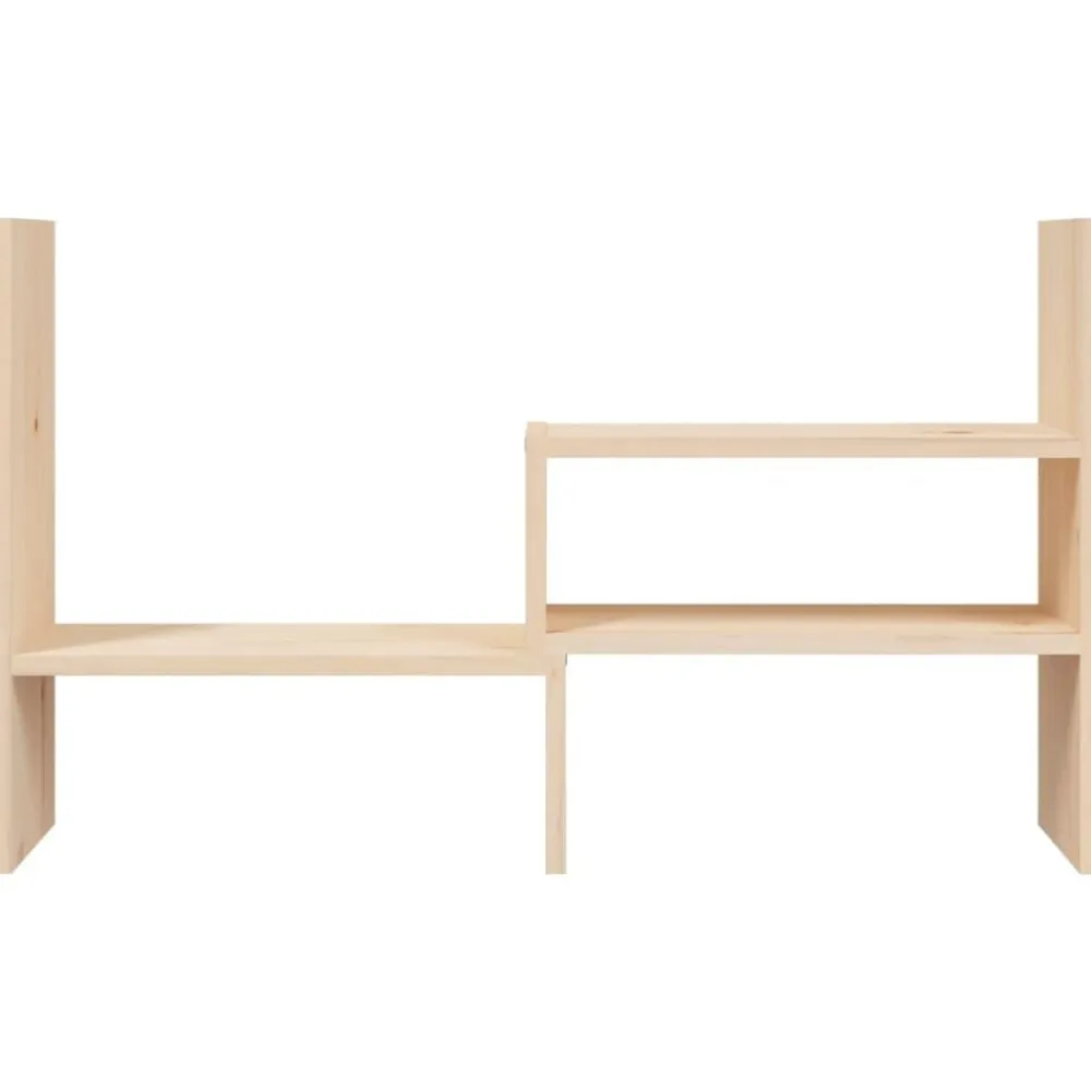vidaXL Soporte para monitor madera maciza de pino (39-72)x17x43 cm Natural Hot