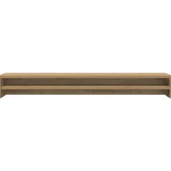 vidaXL Electrónica-Soporte para monitor de roble artesanal, 100 x 24 x 13 cm, madera de ingeniería