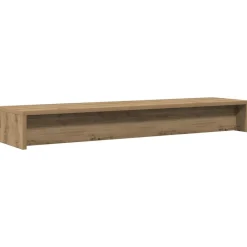 vidaXL Electrónica-Soporte para monitor de roble artesanal, 100 x 24 x 13 cm, madera de ingeniería