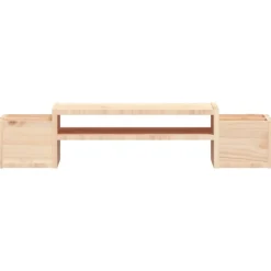 vidaXL Electrónica-Soporte para monitor madera maciza de pino 70x27,5x15 cm