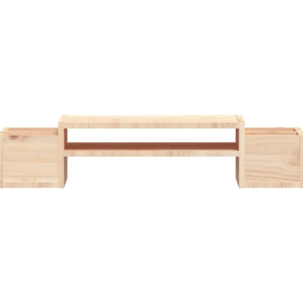 vidaXL Electrónica-Soporte para monitor madera maciza de pino 70x27,5x15 cm