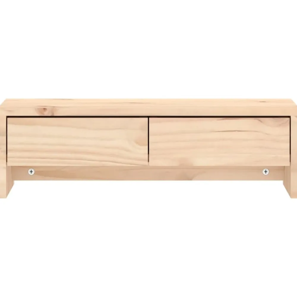 vidaXL Soporte para monitor madera maciza de pino 50x27x15 cm Natural Outlet