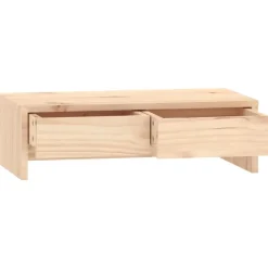 vidaXL Soporte para monitor madera maciza de pino 50x27x15 cm Natural Outlet