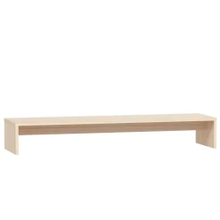 vidaXL Soporte para monitor madera maciza de pino 100x27x15 cm Natural New