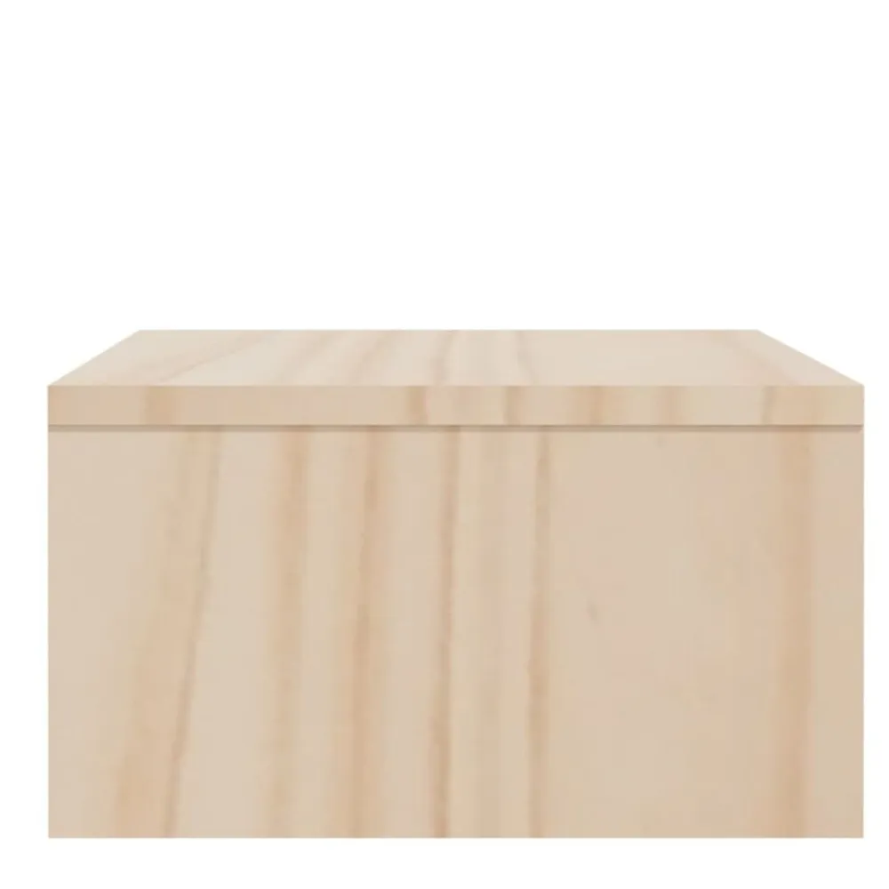 vidaXL Soporte para monitor madera maciza de pino 100x27x15 cm Natural New
