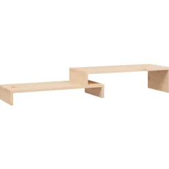 vidaXL Soporte para monitor madera maciza de pino (52-101)x22x14 cm Natural Online