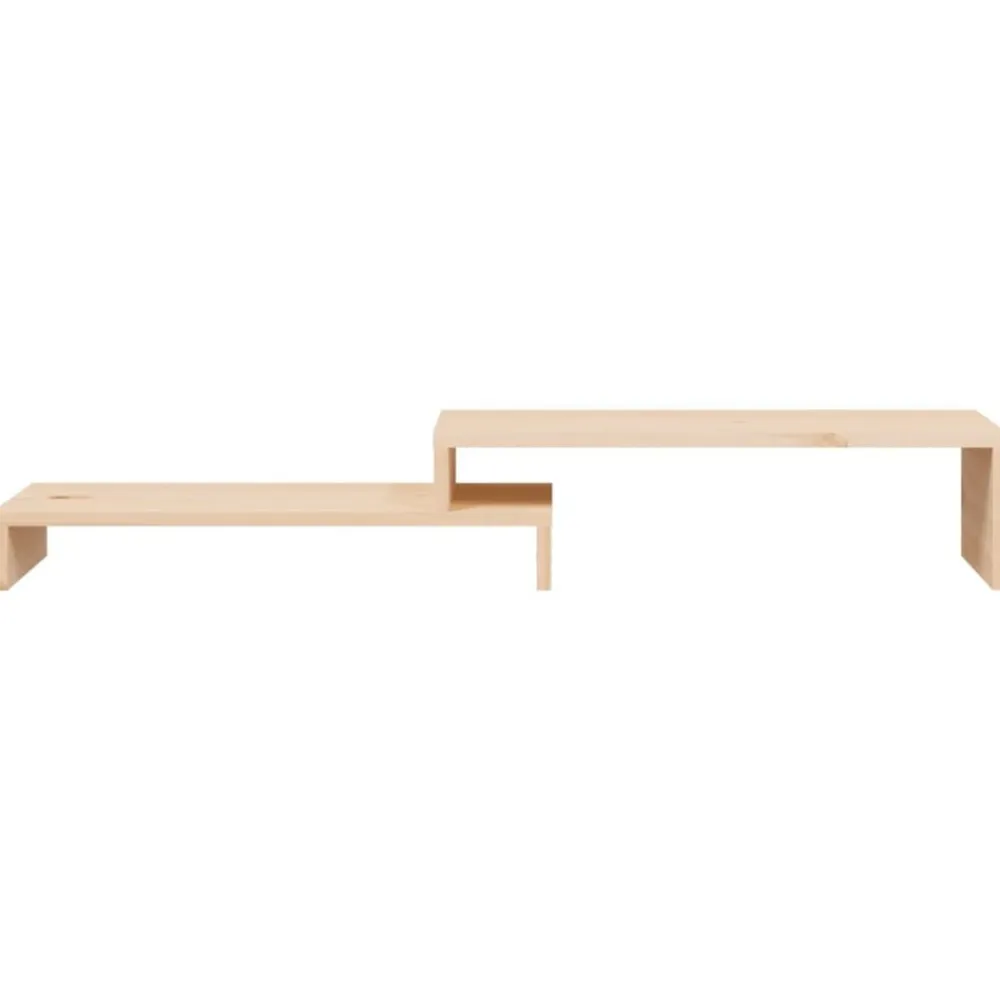 vidaXL Soporte para monitor madera maciza de pino (52-101)x22x14 cm Natural Online
