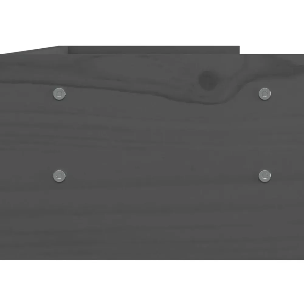 vidaXL Soporte para monitor madera maciza de pino 50x24x16 cm Gris Discount