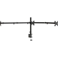 vidaXL Electrónica-Soporte para monitor triple acero negro VESA 75/100 mm