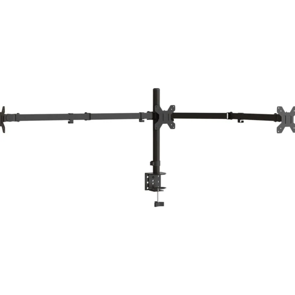 vidaXL Electrónica-Soporte para monitor triple acero negro VESA 75/100 mm