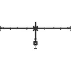 vidaXL Electrónica-Soporte para monitor triple acero negro VESA 75/100 mm