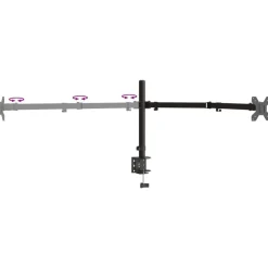 vidaXL Electrónica-Soporte para monitor triple acero negro VESA 75/100 mm