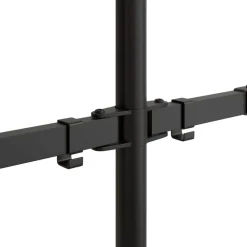vidaXL Electrónica-Soporte para monitor doble acero negro VESA 75/100 mm