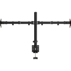 vidaXL Electrónica-Soporte para monitor doble acero negro VESA 75/100 mm