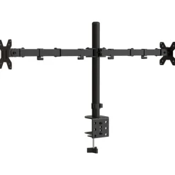 vidaXL Electrónica-Soporte para monitor doble acero negro VESA 75/100 mm