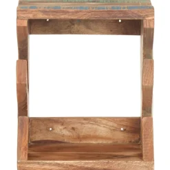 vidaXL Soporte para monopatín de pared madera reciclada 25x20x30 cm New