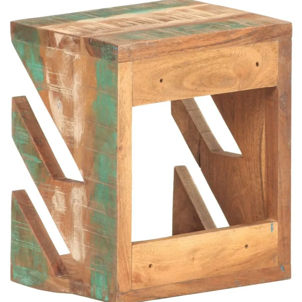 vidaXL Soporte para monopatín de pared madera reciclada 25x20x30 cm New