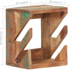 vidaXL Soporte para monopatín de pared madera reciclada 25x20x30 cm New
