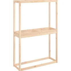 vidaXL Soporte para neumáticos madera maciza de pino 120x40x180 cm Natural Discount