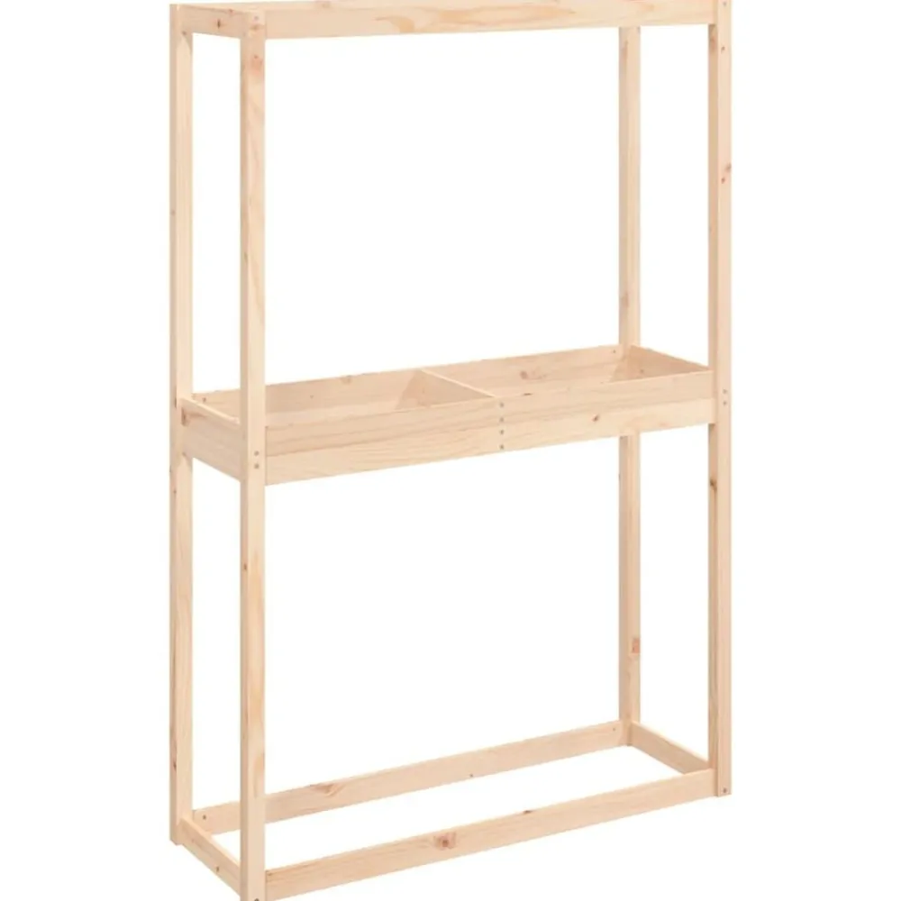 vidaXL Soporte para neumáticos madera maciza de pino 120x40x180 cm Natural Discount