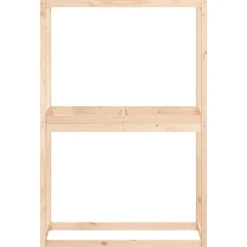 vidaXL Soporte para neumáticos madera maciza de pino 120x40x180 cm Natural Discount