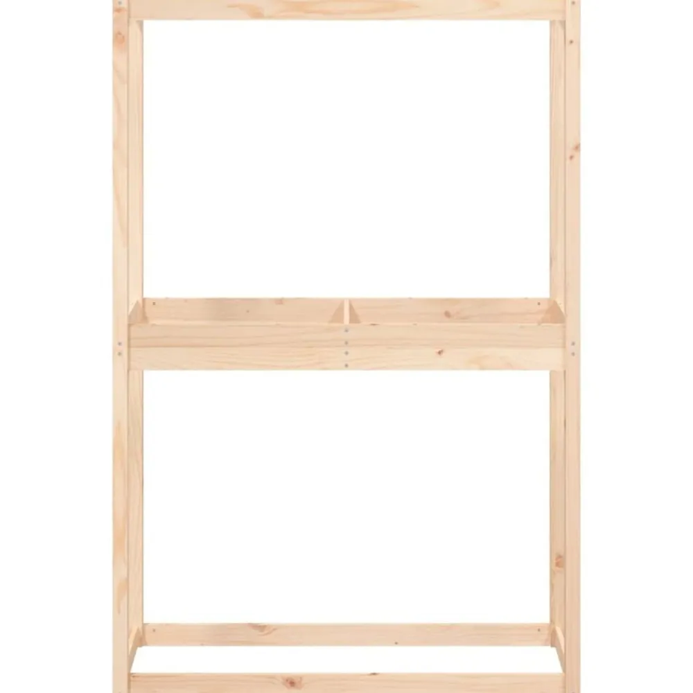 vidaXL Soporte para neumáticos madera maciza de pino 120x40x180 cm Natural Discount