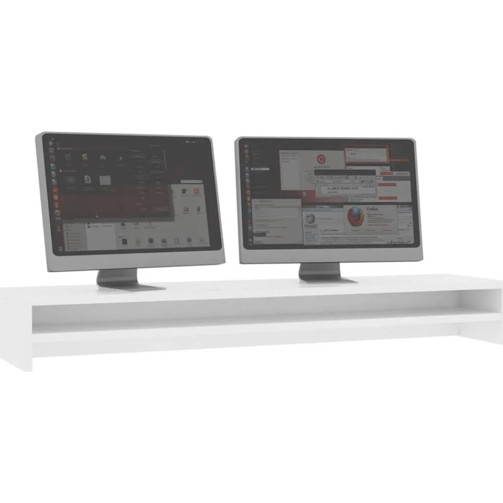 vidaXL Soporte para pantalla madera contrachapada 100x24x13 cm Blanco