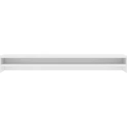 vidaXL Soporte para pantalla madera contrachapada 100x24x13 cm Blanco