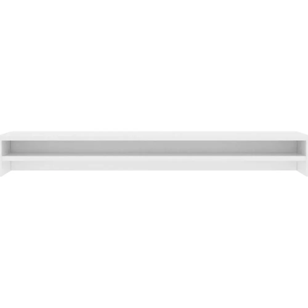 vidaXL Soporte para pantalla madera contrachapada 100x24x13 cm Blanco