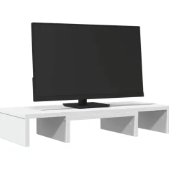 vidaXL Electrónica-Soporte para pantalla ajustable madera 60x24x10,5 cm