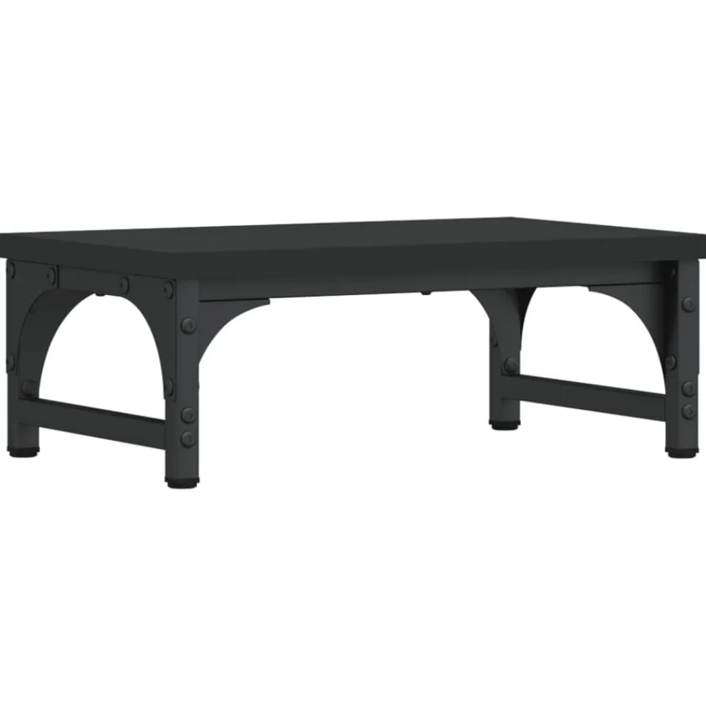 vidaXL Soporte para pantalla madera de ingeniería 37x23x14 cm Negro Discount