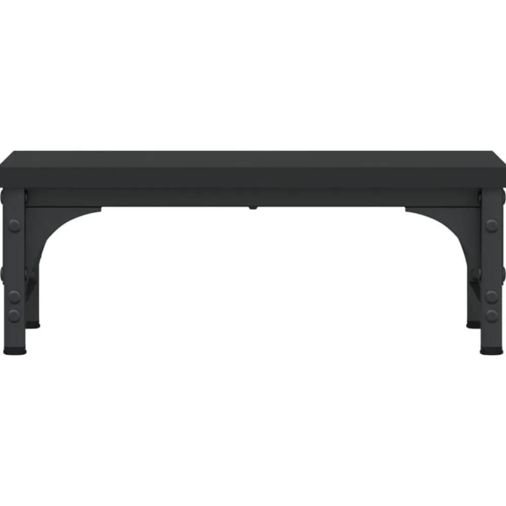 vidaXL Soporte para pantalla madera de ingeniería 37x23x14 cm Negro Discount