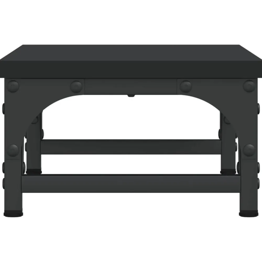 vidaXL Soporte para pantalla madera de ingeniería 37x23x14 cm Negro Discount