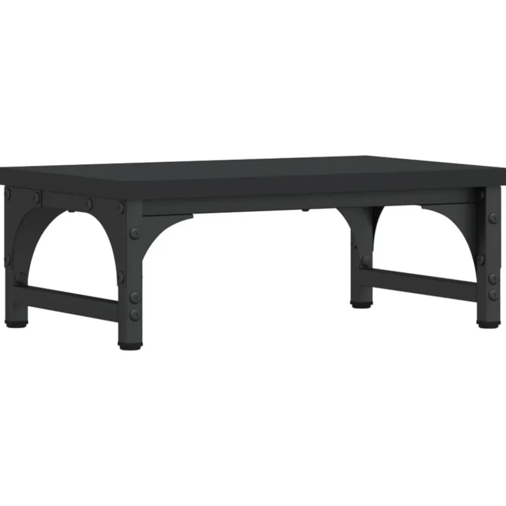 vidaXL Soporte para pantalla madera de ingeniería 37x23x14 cm Negro Discount