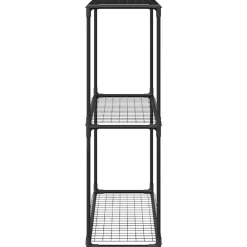 vidaXL Jardín-Soporte para plantas de 3 niveles Negro 100 x 32 x 102 cm Acero