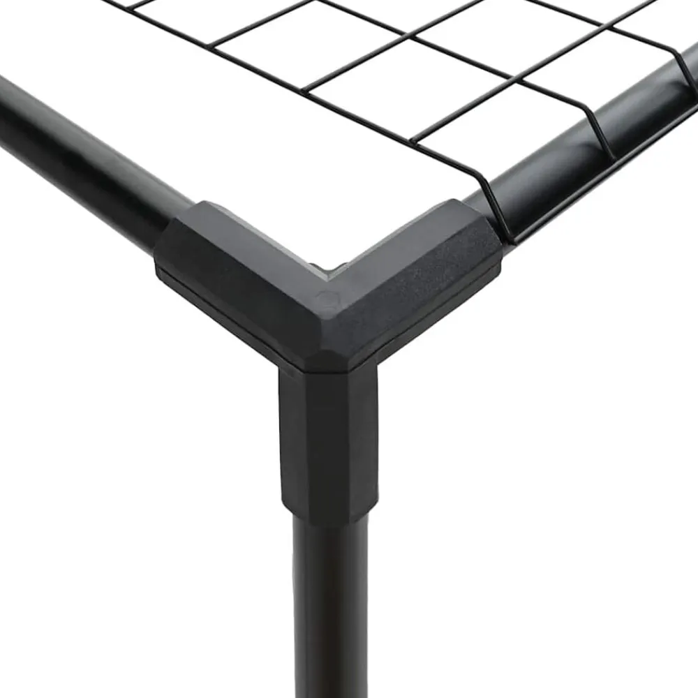 vidaXL Jardín-Soporte para plantas de 3 niveles Negro 100 x 32 x 102 cm Acero