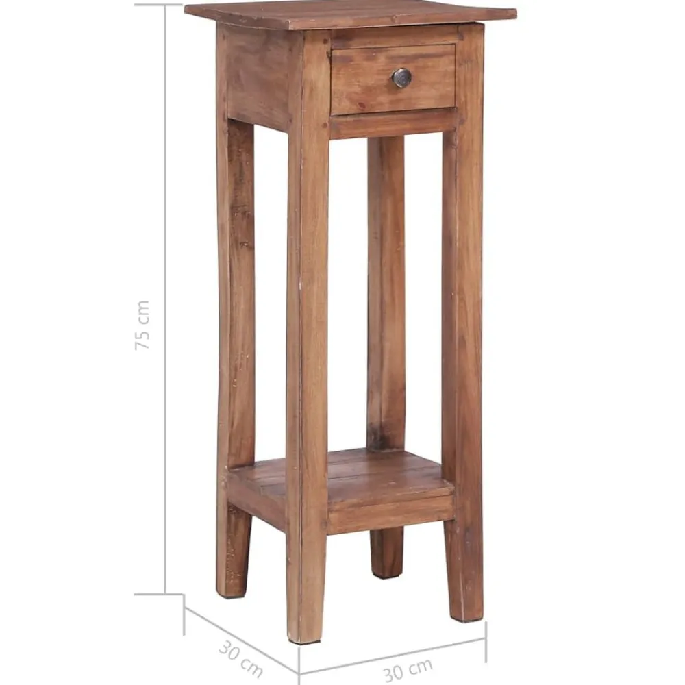vidaXL Soporte para plantas madera maciza de caoba 30x30x75 cm Hot