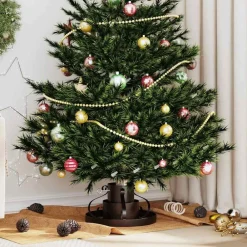 vidaXL Decoración-Soporte para árbol de Navidad cobre envejecido 29x29x15,5 cm