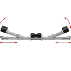 vidaXL Soporte para remolque de barco con rodillos Sale