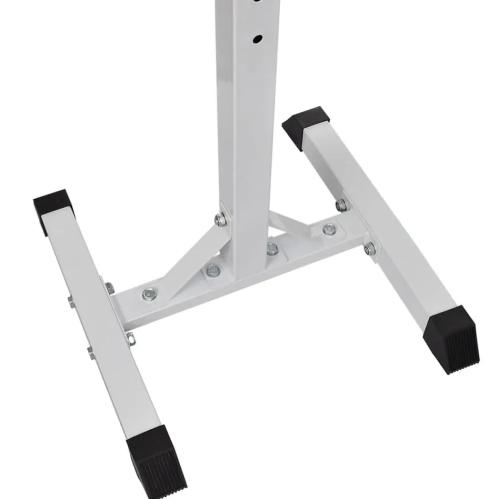 vidaXL Soporte para sentadillas con barra y mancuernas 30,5 kg Discount