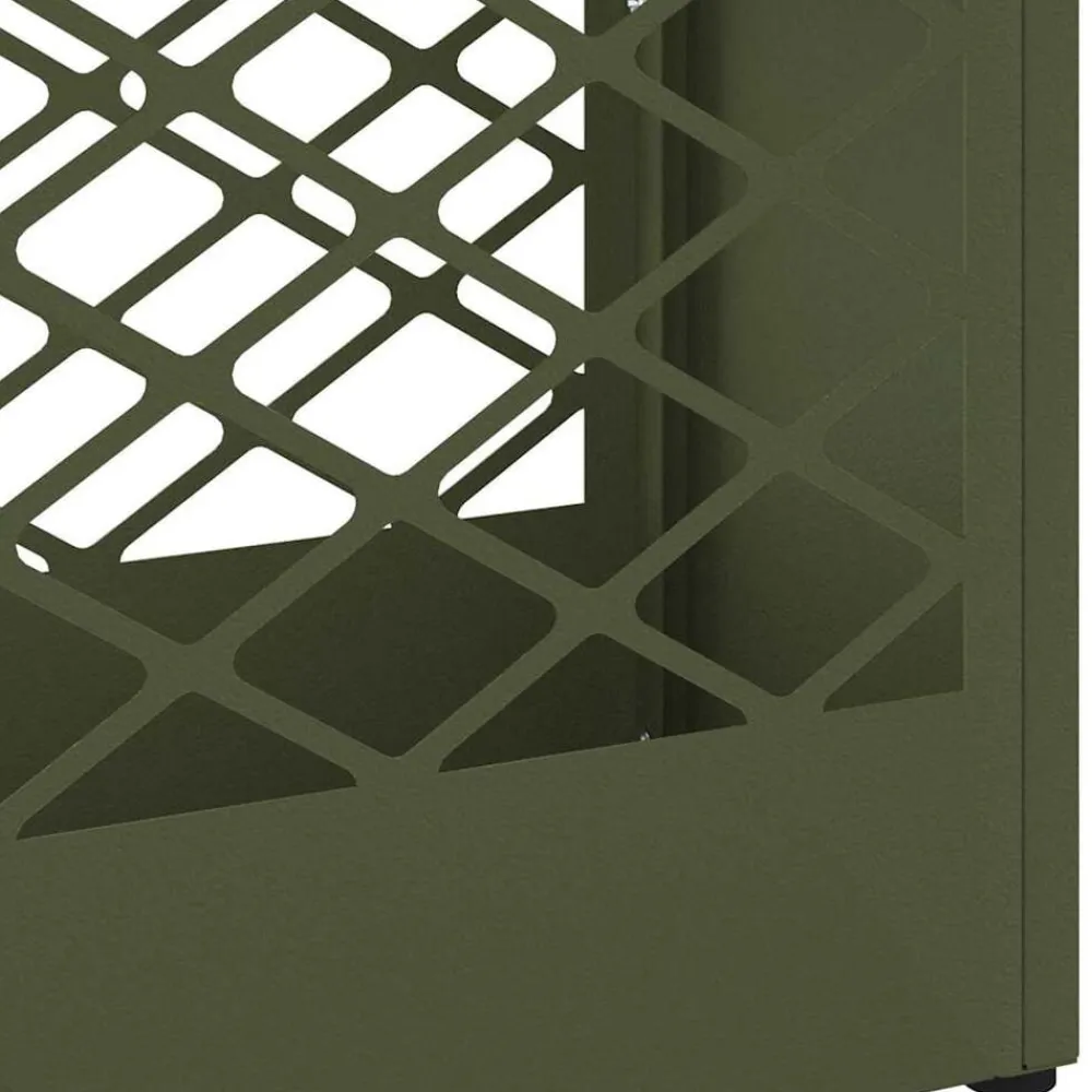 vidaXL Soporte para sombrilla 28 x 12 x 41 cm Acero Verde oliva Online