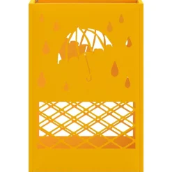 vidaXL Soporte para sombrilla 28 x 12 x 41 cm Acero Amarillo mostaza New