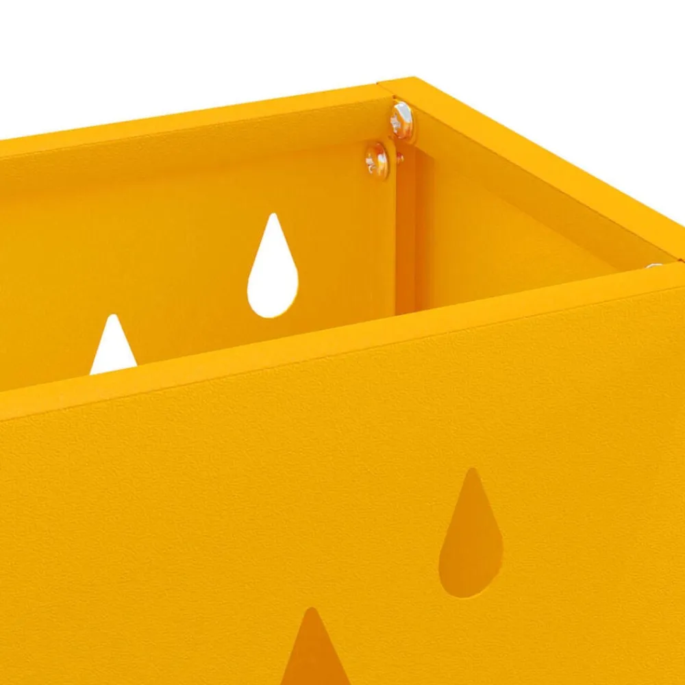 vidaXL Soporte para sombrilla 28 x 12 x 41 cm Acero Amarillo mostaza New