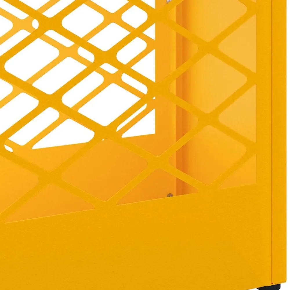 vidaXL Soporte para sombrilla 28 x 12 x 41 cm Acero Amarillo mostaza New